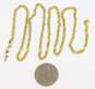 22K Yellow Gold Fancy Link Chain Necklace With 14K Clasp for Repair 6.2g image number 5