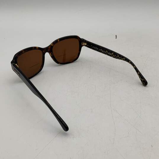 Womens HC8232 Brown Tortoise Frame Brown Lens Adjustable Rectangle Sunglasses image number 3