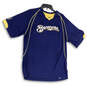 Mens Blue Milwaukee Brewers Short Sleeve Baseball MLB Jersey Size Large image number 1