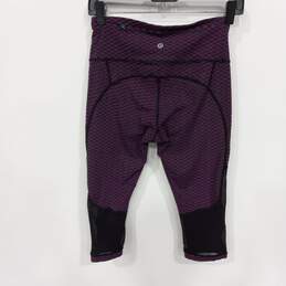 Women's Lululemon Purple/Black Gear Up Crop 1/2-Calf Leggings Size 6 alternative image
