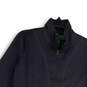 Womens Gray Long Sleeve Mock Neck Pockets Long Full-Zip Jacket Size Medium image number 3