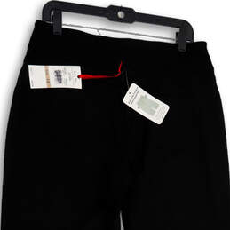 NWT Womens Black Flat Front Stretch Pockets Regular Fit Ankle Pants Size 12 alternative image