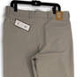 NWT Mens Gray Flat Front 4 Way Stitch Straight Leg Chino Pants Size 36x32 image number 4