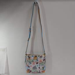 Women's Multicolor Leather Zip Inner Pockets Disney Themed Crossbody Bag
