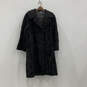 Vintage Womens Black Long Sleeves Button Front Collared Long Coat image number 1