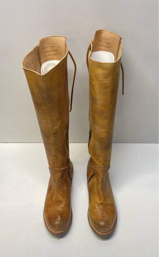 Bed Stu Manchester Tan Leather Knee High Boots Shoes Size 7 M image number 5