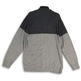 Walter Hagen Mens Gray Knitted Mock Neck 1/4 Zip Long Sleeve Sweater Size L alternative image