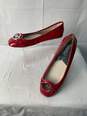 Certified Authentic Michael Kors Red Patent Leather Flats Size 7.5M image number 4