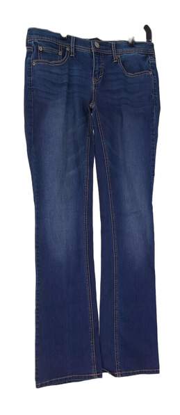 Womens Blue Medium Wash Pockets Casual Bootcut Leg Denim Jeans Size 6