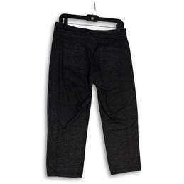 Womens Gray Space Dye Elastic Waist Zipper Pocket Cropped Pants Size Small alternative image
