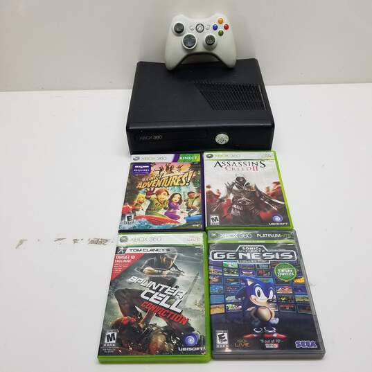 Microsoft Xbox 360 Slim 250GBGB Console Bundle Controller & Games #9 image number 1