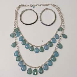 Blue Tones Rhinestone Costume Jewelry Collection alternative image