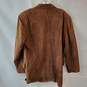 Size 46 Brown Leather Suede Double Button Jacket image number 2