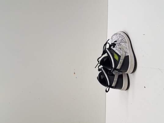 Nike Air Jordan 1 Td Mid Se Diy White Black Volt Dc4097-100 Toddler Size 7C image number 4
