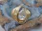 14K Yellow Gold Pear Cut Cubic Zirconia Artisan Ring 7.0g image number 1