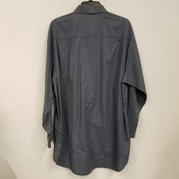 Mens Gray Cotton Long Sleeve Collared Formal Dress Shirt Size 17 32/33 alternative image