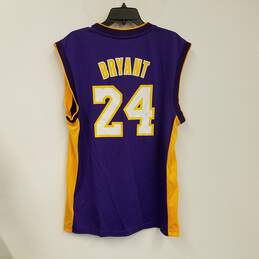 Mens Purple Yellow Los Angeles Lakers Kobe Bryant #24 NBA Jersey Size M alternative image