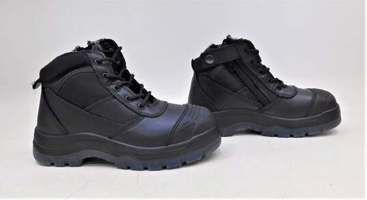 ROCKROOSTER Crisson Men's 6 inch Steel Toe Black Work Boots Anti Static Size 7.5 image number 2