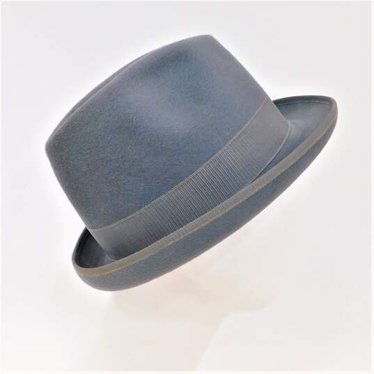 Vintage Barbisio Italy Dark Gray Felt Fedora Hat Men's SZ 6 7/8 image number 6