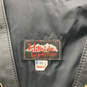 Mens Black Leather Graphic Print V-Neck Sleeveless Motorcycle Vest Size 52 image number 5