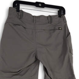 Womens Gray Flat Front Pockets Convertible Straight Leg Cargo Pants Size 6 alternative image