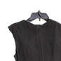 NWT Womens Black Pleated Sleeveless Back Zip Knee Length A-Line Dress Small image number 4