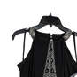 NWT Womens Black White Halter Neck Sleeveless A-Line Dress Size Medium image number 3