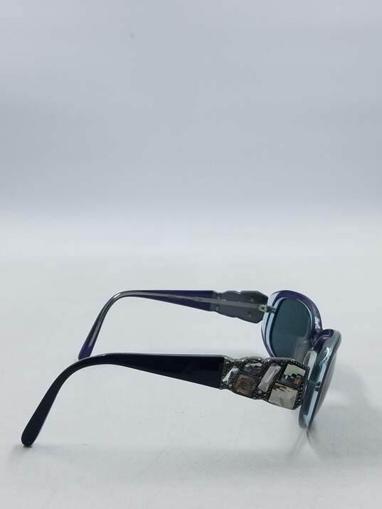 Vera Wang Black Oval Embellished Sunglasses image number 5