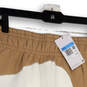 NWT Womens Brown White Elastic Waist Stretch Pull-On Sweat Shorts Size M image number 3