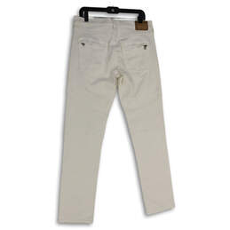 Mens White Denim Light Wash 5-Pocket Design Skinny Leg Jeans Size 32 alternative image