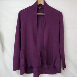 Eileen Fisher Merino Wool Purple Cardigan Sweater Women's M
