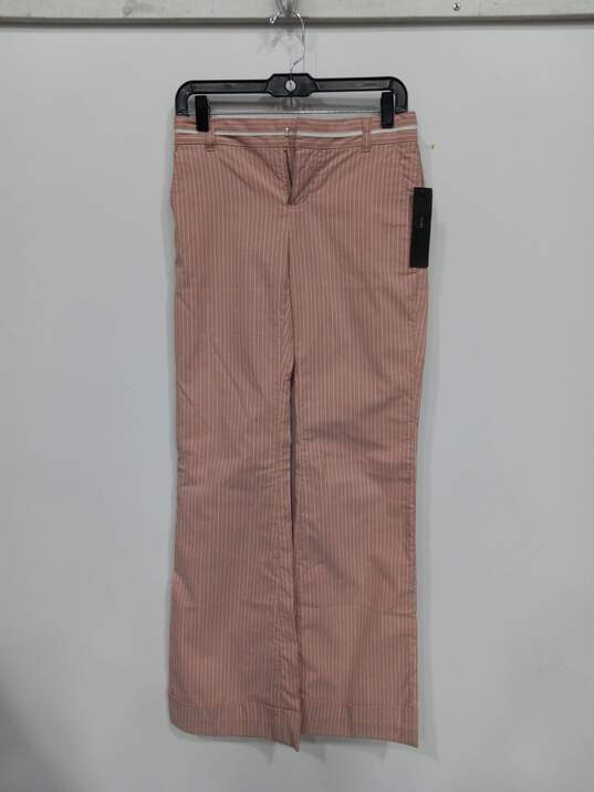 Marc Jacobs Flush Pink Women's White And Pink Striped Pants Size 0 NWT image number 1