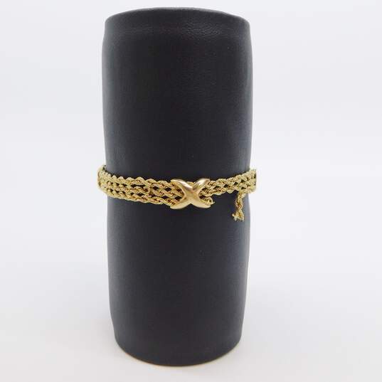 10K Yellow Gold Twisted Rope Chain Bracelet FOR REPAIR 6.6g image number 2