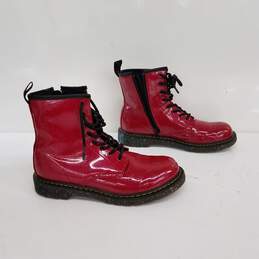 Dr. Martens 1461 Y Red Glitter Boots Size 7
