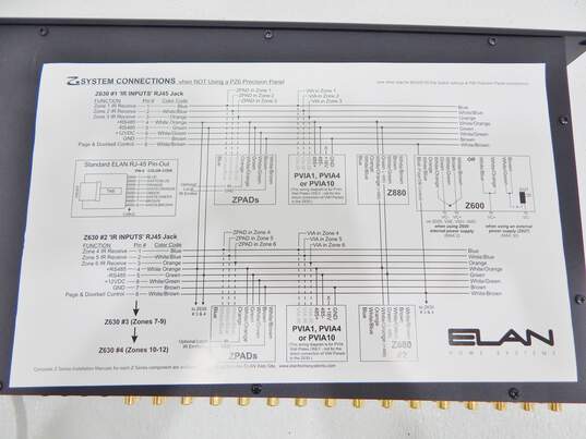 Elan Home Systems Brand Z630/Z631 Series 2 Model PreAmp Controller w/ Acessories image number 8