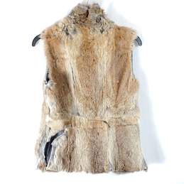 Unbranded Women Brown Fur Vest XS alternative image