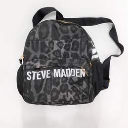 Steve Madden Five Pocket Animal Print Backpack Shoulder Bag W/ Small Zip Pouch