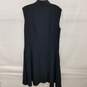 Prada Navy Blue Ruffle Front Sleeveless Dress Women's Size M image number 2