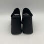 Womens Black Open Toe High Wedge Slip On Platform Heels Size 8 image number 4