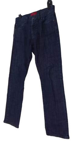 Mens Blue Dark Wash Denim Casual Straight Leg Jeans Size 31X30 alternative image