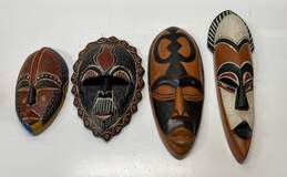 NOVICA Collection 4 Hand Carved Wall Mask African Influence Home Art Décor