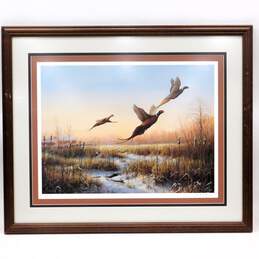 William Millonig Artist Signed Numbered Hunting Pheasant Landscape Art Print