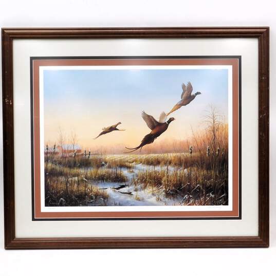 William Millonig Artist Signed Numbered Hunting Pheasant Landscape Art Print image number 1