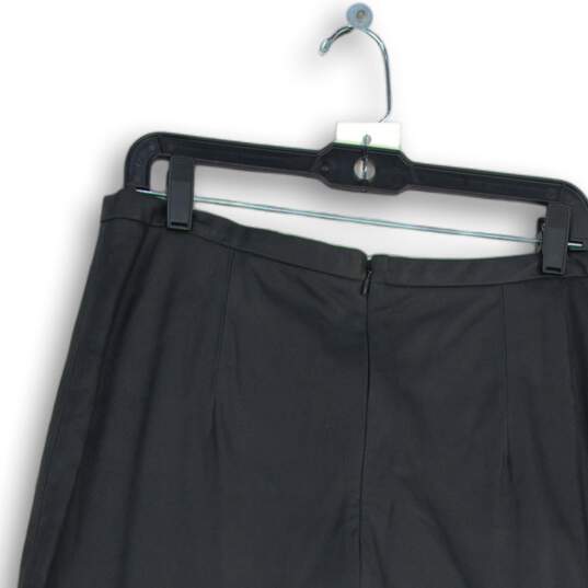 NWT J. Crew Womens Charcoal Gray Ruffle Hem Back Zip A-Line Skirt Size 12 image number 4