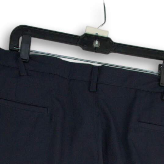 NWT Haggar Mens Blue Flat Front Straight Fit Chino Shorts Size 42W image number 4
