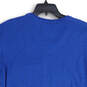Mens Blue V-Neck Chest Pocket Short Sleeve Pullover T-Shirt Size X-Large image number 4
