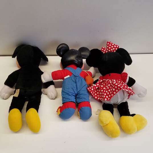 Bundle of 3 Vintage Mickey Mouse Minnie Mouse Stuffed Toys image number 2