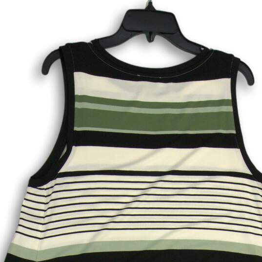 NWT Womens Multicolor Striped Round Neck Sleeveless Tank Dress Size XL image number 4