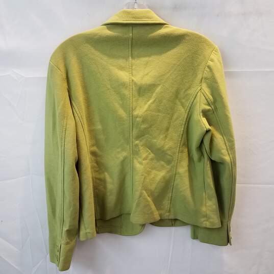 Talbots Petites Green Button Sweater Jacket Women's Size M image number 2