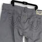 Mens Gray Denim Pockets Double Knee Slim Moto Straight Leg Jeans Size 44 image number 4